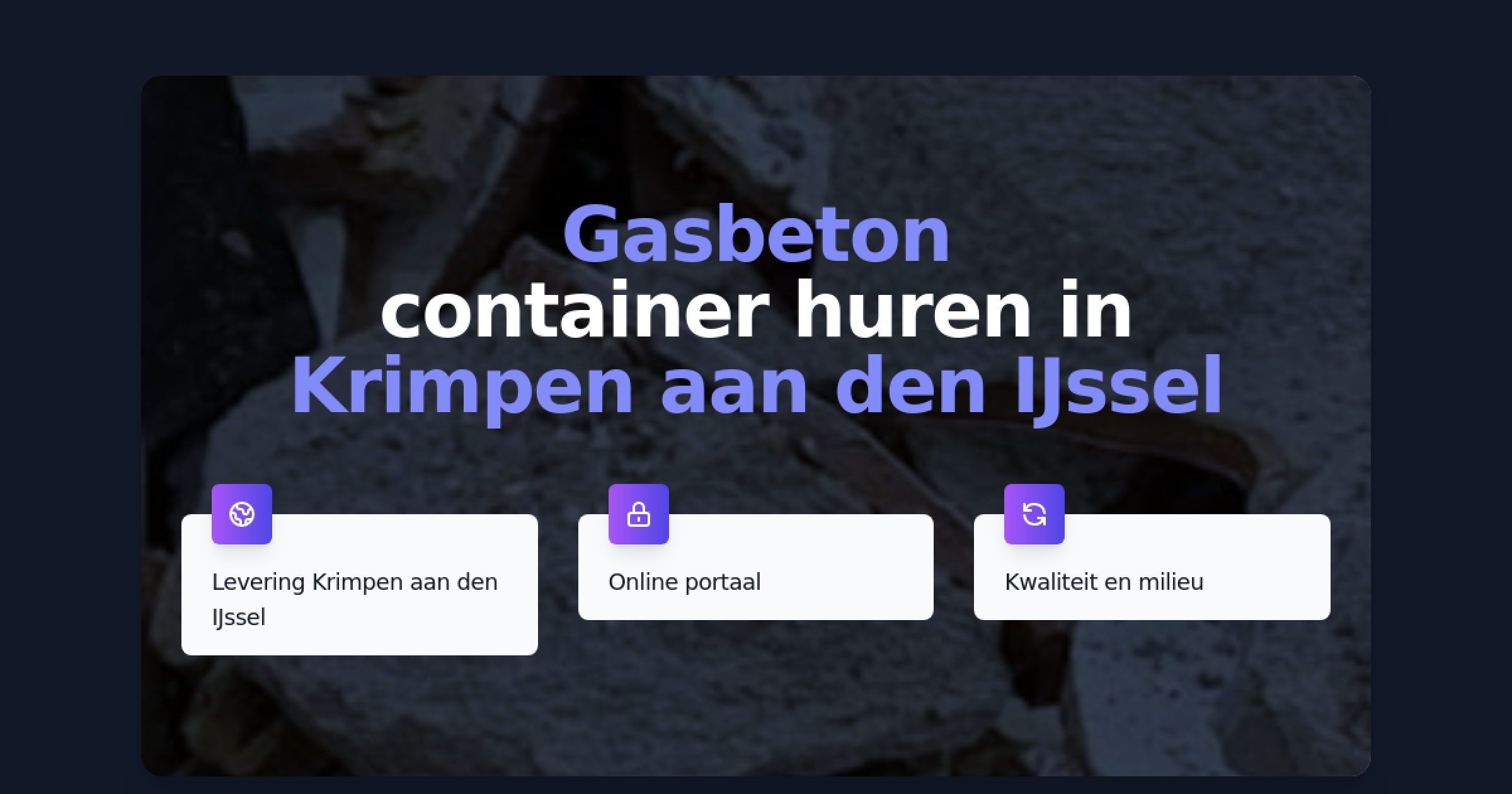 Gasbeton container huren in Krimpen aan den IJssel » ContainerHurenIn.nl